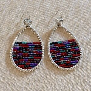 Brighton ‘Wonderland’ Colorful Beaded French Wire Teardrop Earrings